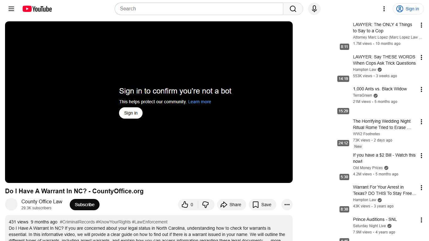 Do I Have A Warrant In NC? - CountyOffice.org - YouTube