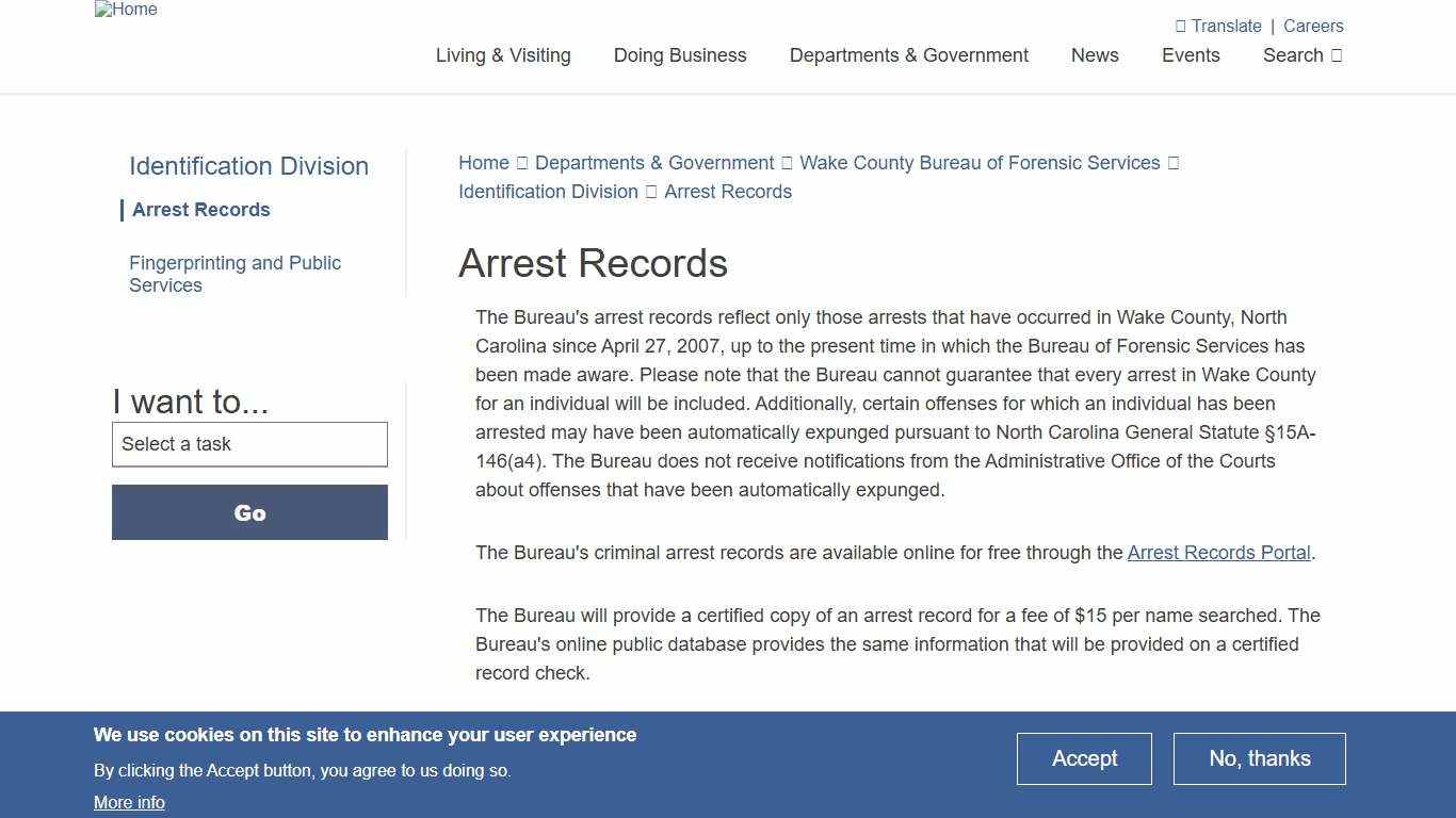 Arrest Records | Wake County Government